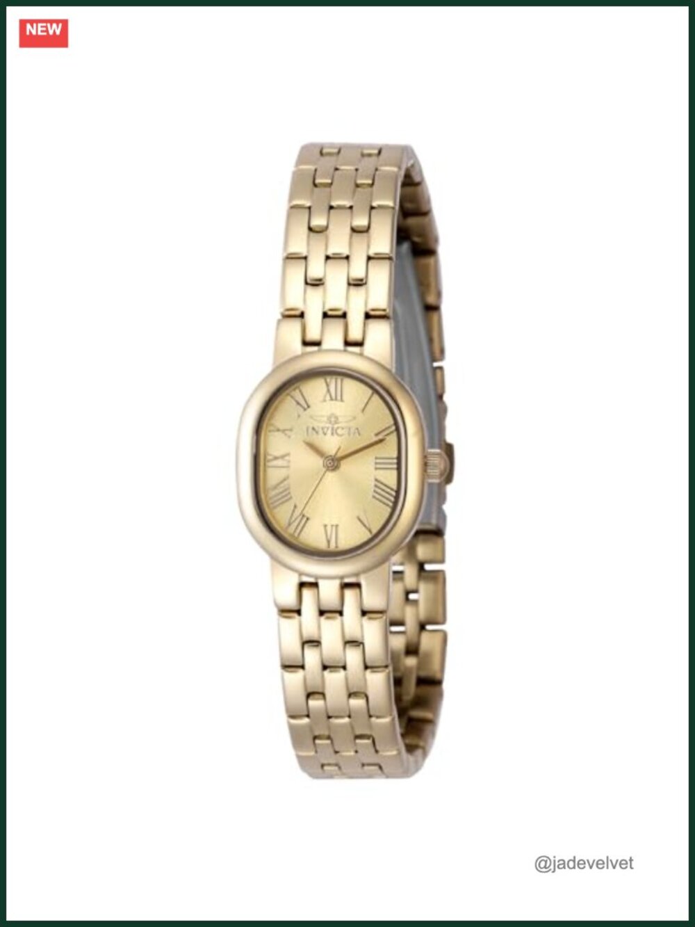 Invicta Angel Lady 20mm Stainless Steel Gold Dial Quartz Watch